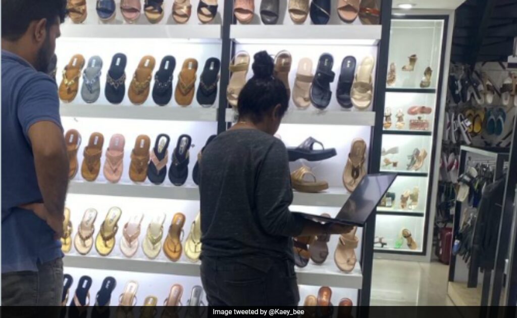 Bengaluru woman buys shoes while attending team meeting on laptop, Internet reacts